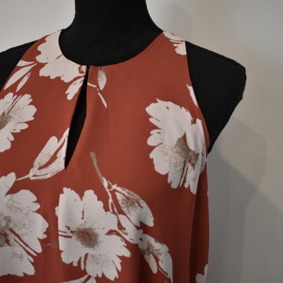 Burnt Coral Blousy Tank - Picture 3 of 6